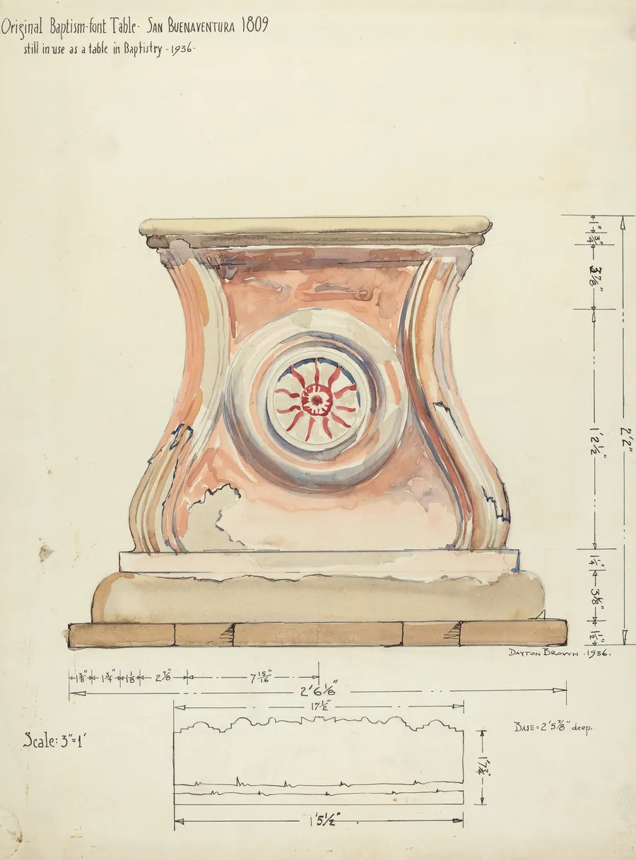 Stand for Baptismal Font by Edward Jewett