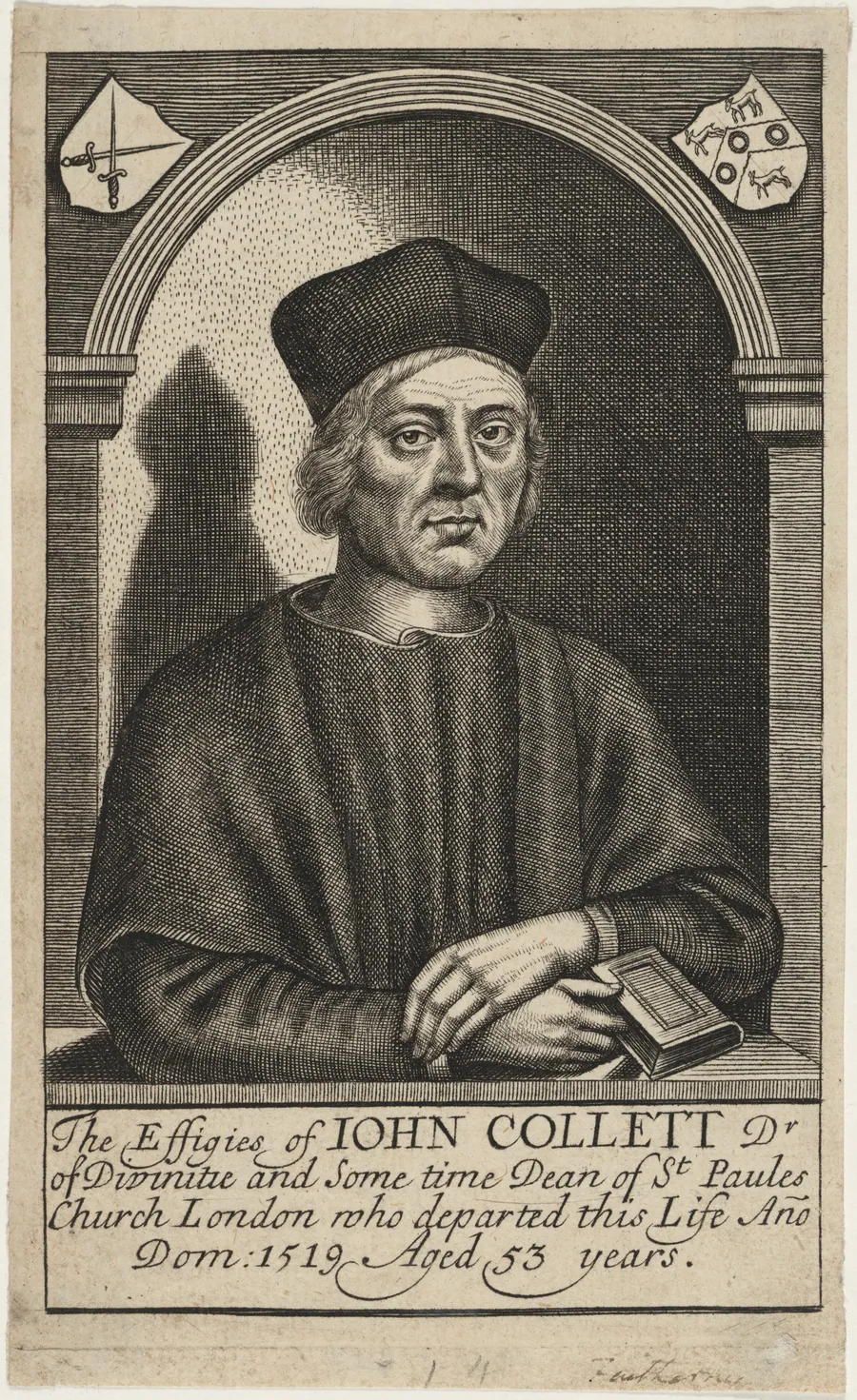 John Colet, D.D. by William Faithorne