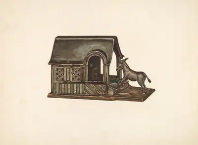 Toy Bank: Donkey and House