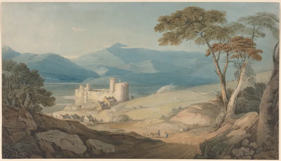 Harlech Castle and Snowdon by John Varley