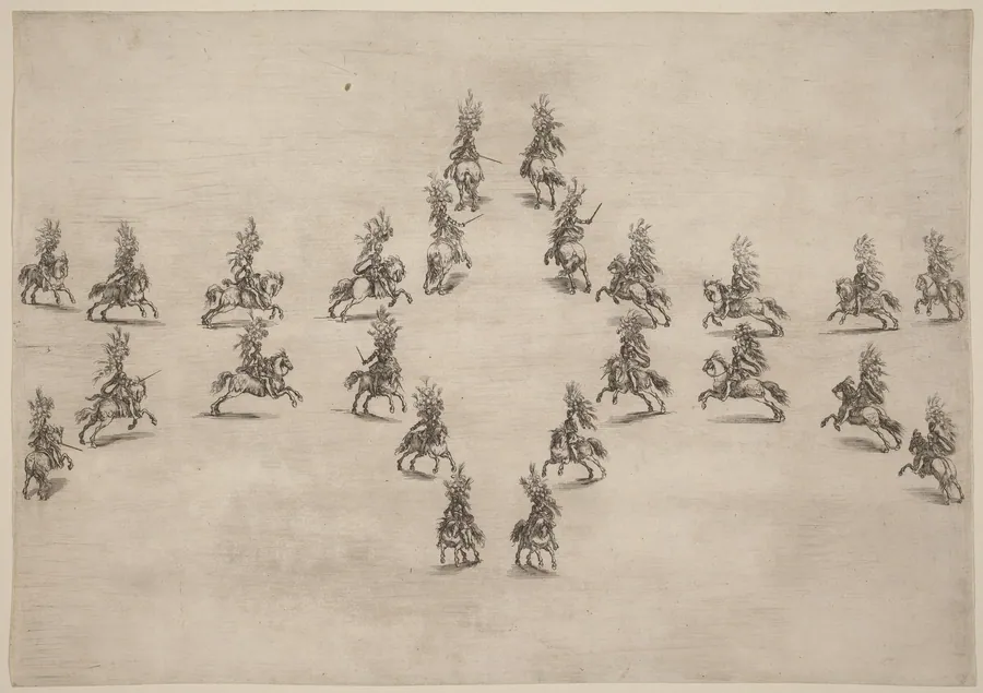 Twenty-Four Cavaliers in an Oval by Stefano Della Bella