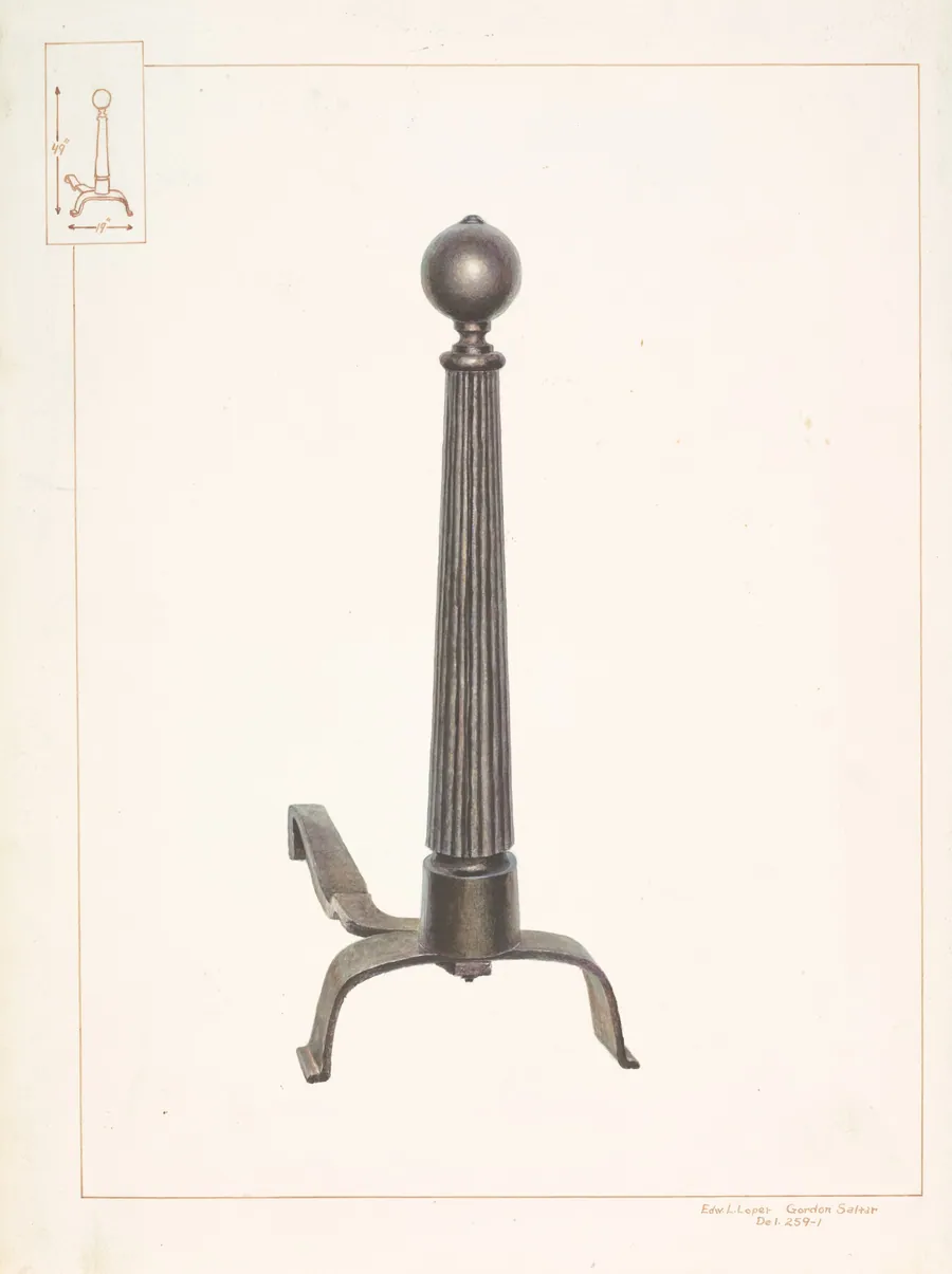 Large Andiron by Edward L. Loper