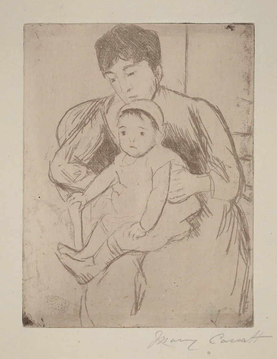 Preparing Bill for an Outing by Mary Cassatt