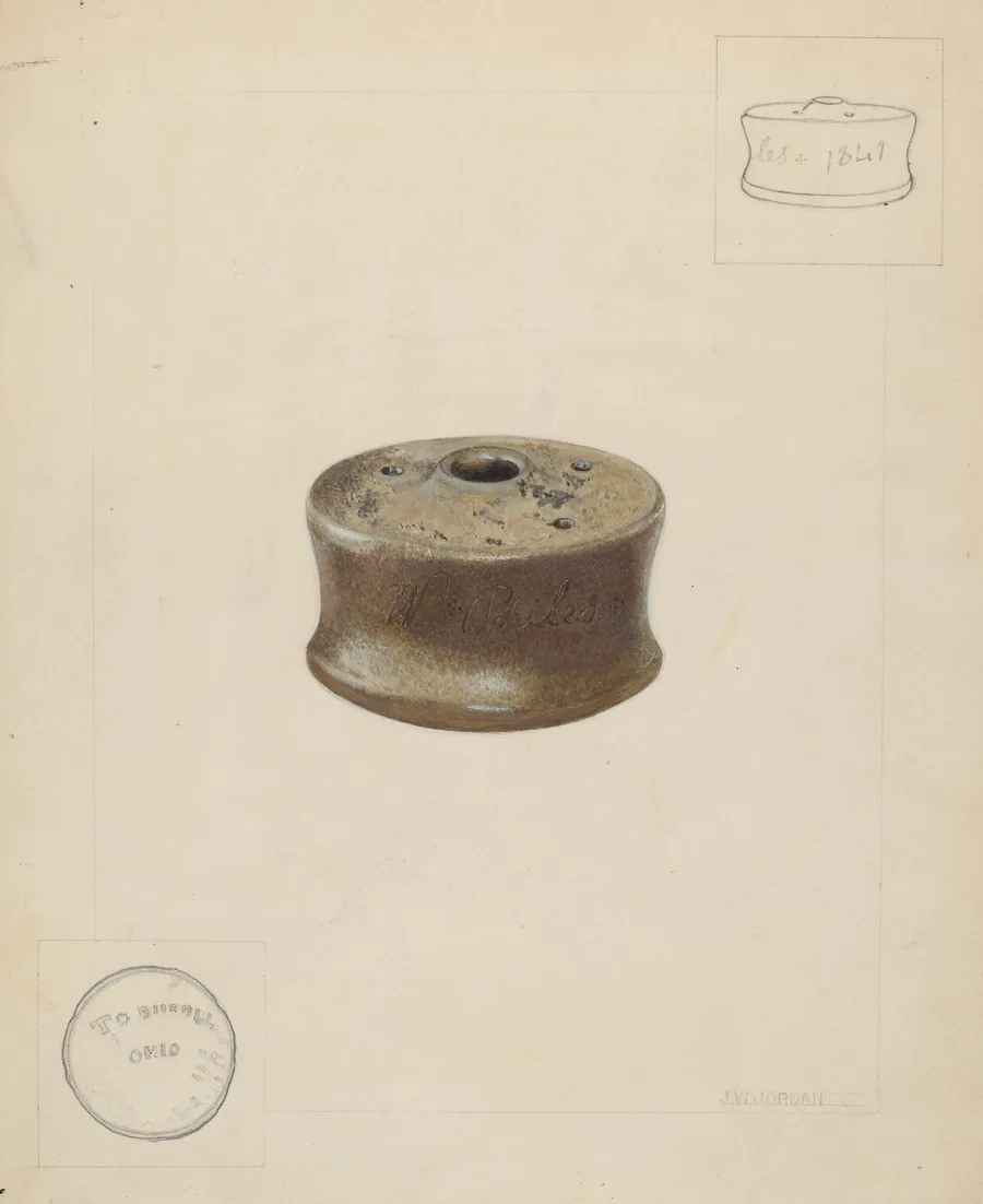 Ceramic Ink Well by John Jordan