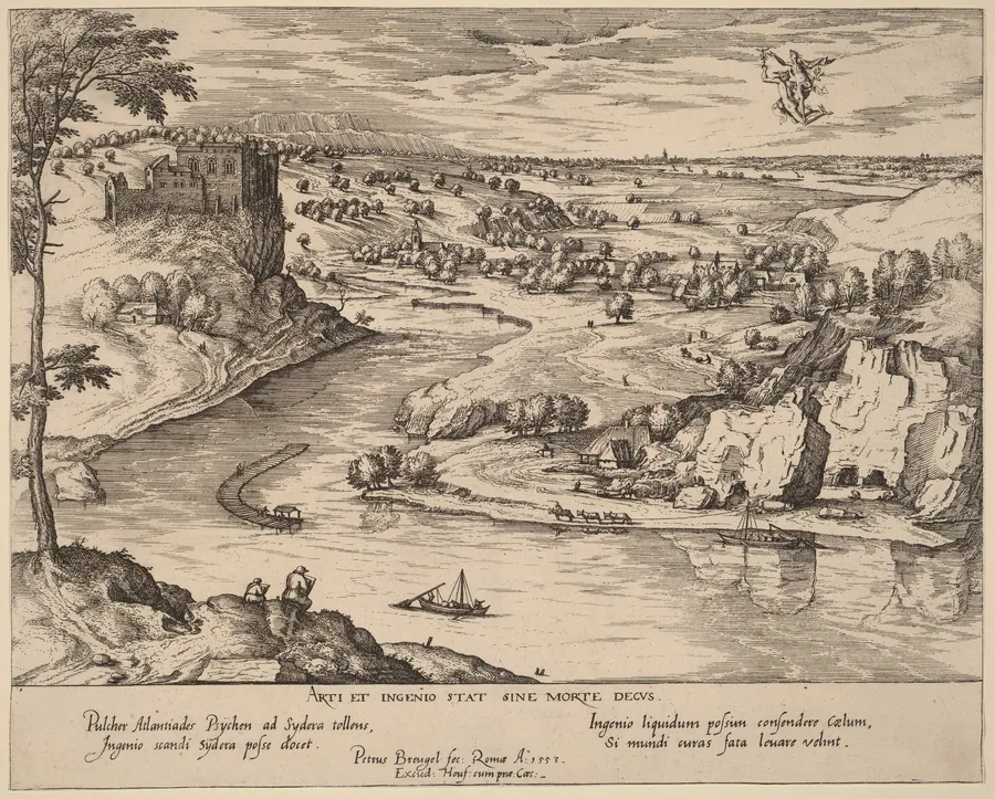 River Landscape with Mercury and Psyche by Simon Novellanus