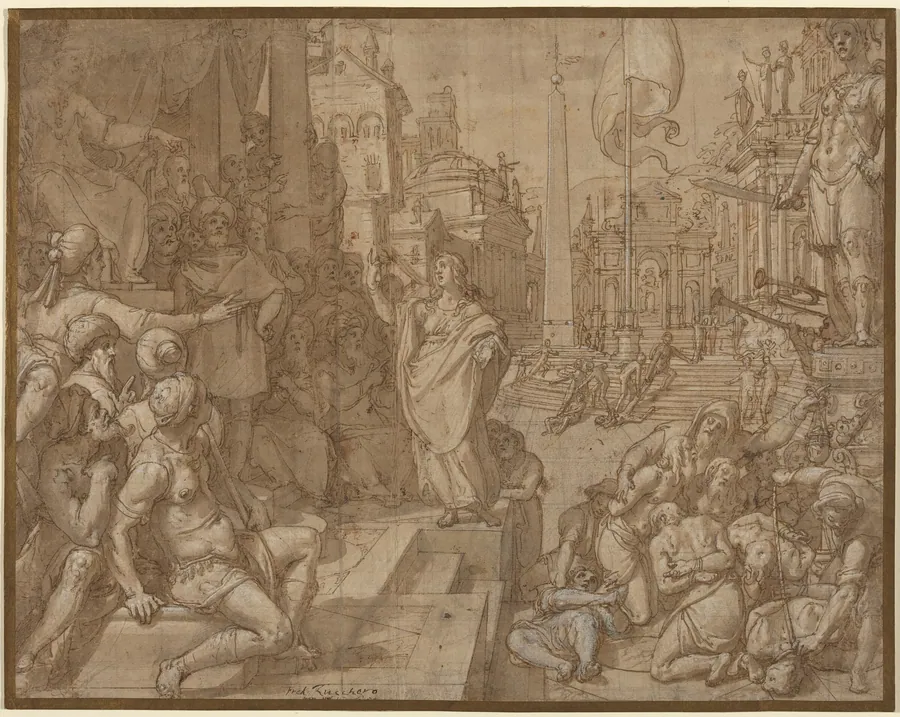Disputation of Saint Catherine of Alexandria by Federico Zuccaro