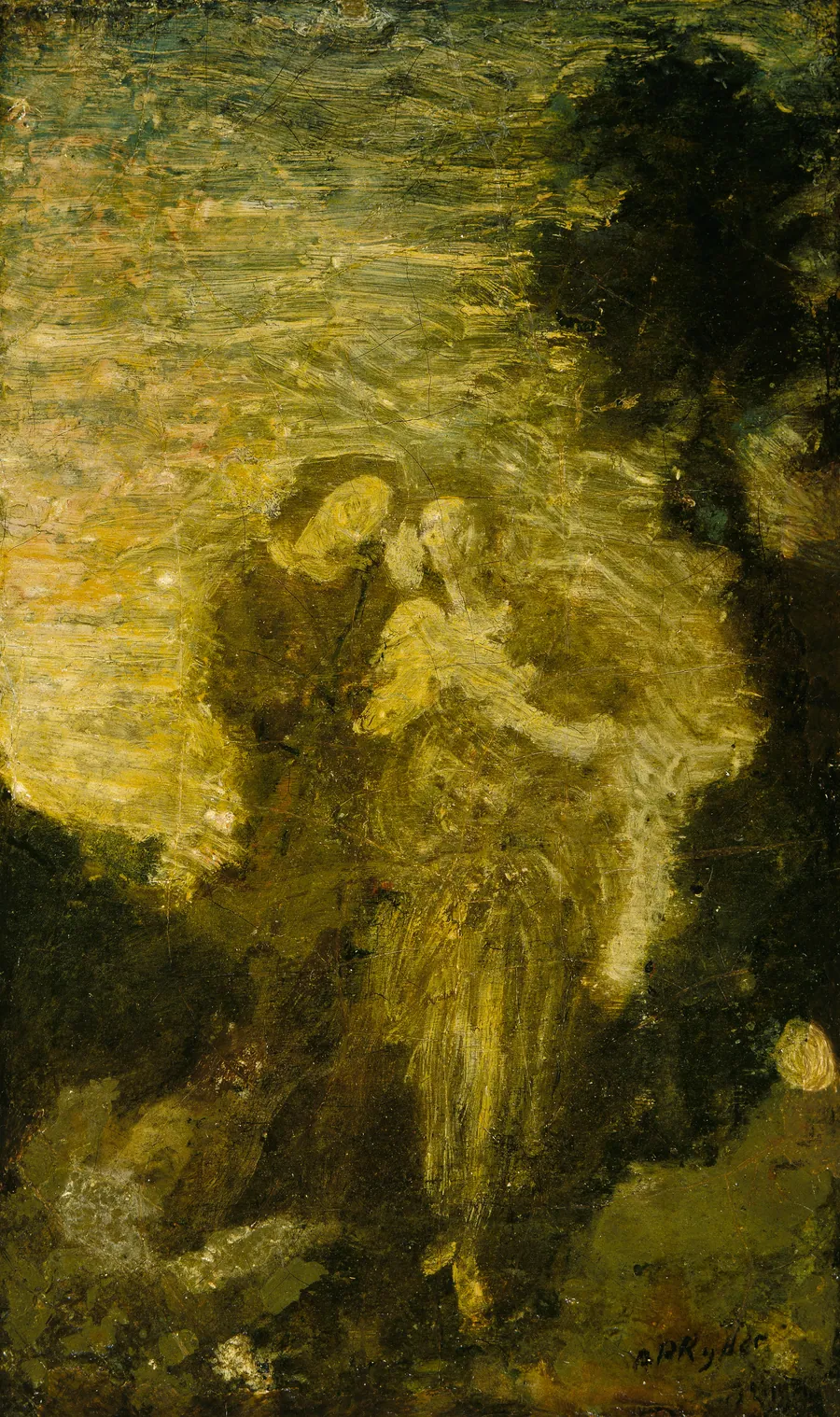 Florizel and Perdita by Albert Pinkham Ryder, born New Bedford, MA 1847-died New York City 1917
