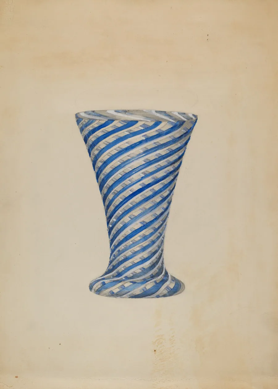 Vase (Blue and White) by Albert Eyth