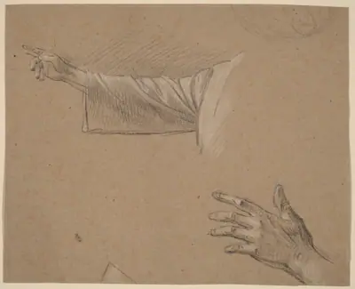Study of a Right Arm and a Left Hand