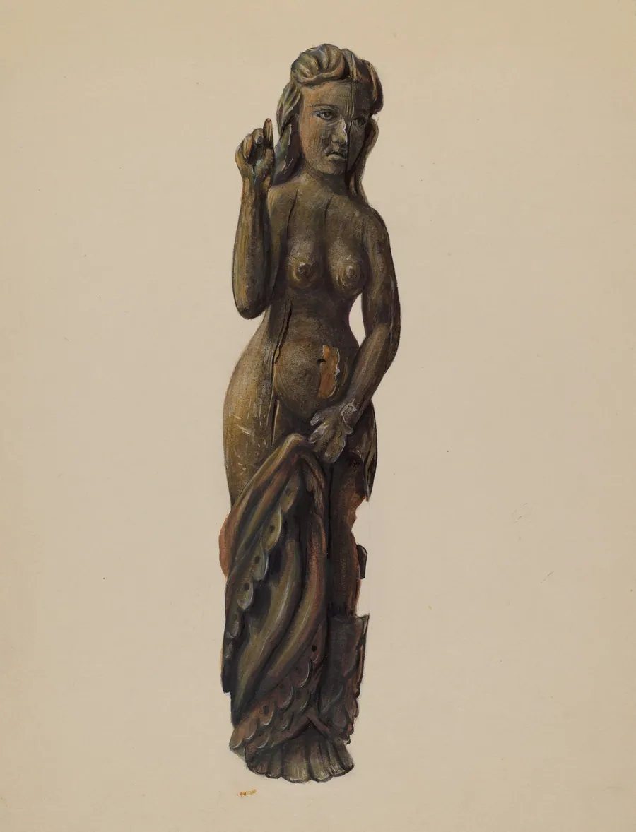 Draped Figure by Mina Lowry