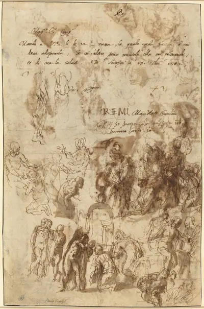 Studies for the Raising of Lazarus and Other Compositions [verso]