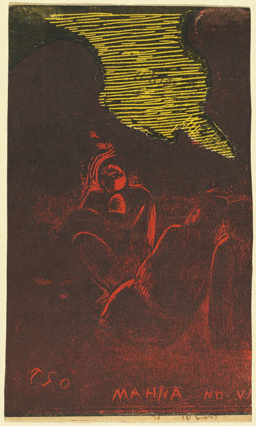 Mahna no Varua Ino (The Demon Speaks) [verso] by Paul Gauguin