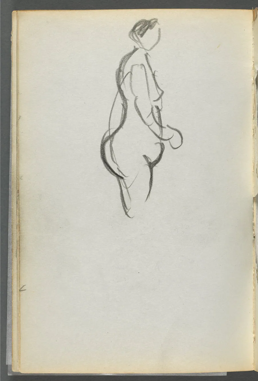 Sketchbook, The Dells, N° 127, page 092: Nude in Profile by Maurice Prendergast