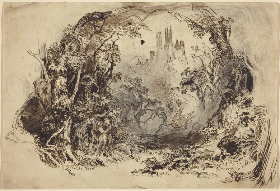 Castle On A Hill (Set for "Sleeping Beauty and the Beast"?) by Robert Caney
