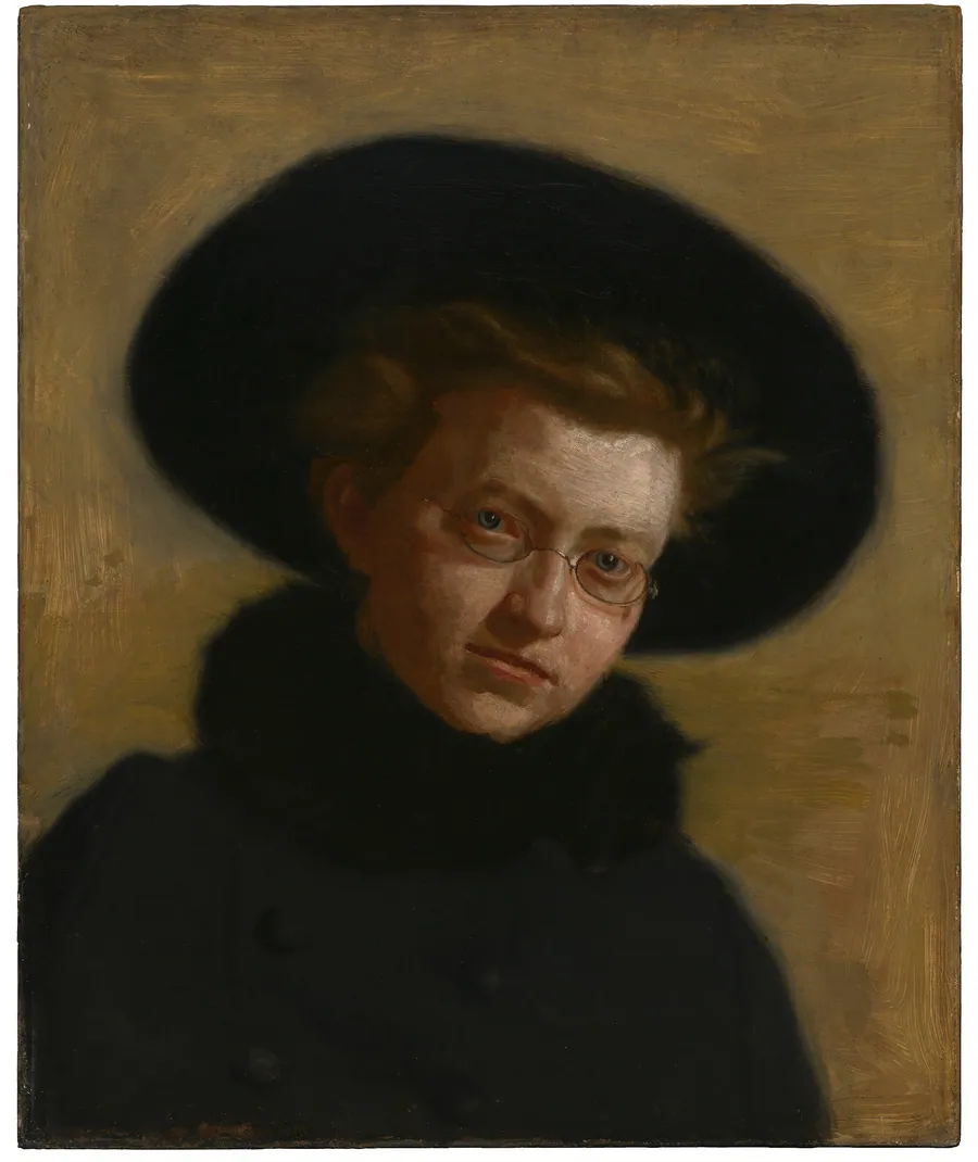 Portrait of Lillian Hammit (Girl in a Big Hat) by Thomas Eakins, American, b. Philadelphia, Pennsylvania, 1844–1916