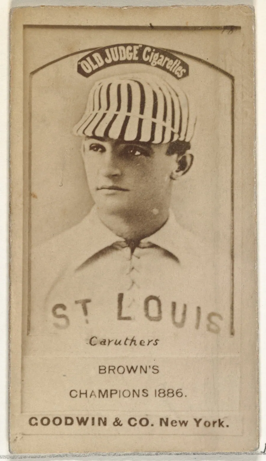 Robert Lee "Parisian Bob" Caruthers, St. Louis Browns, from the Old Judge series (N172) for Old Judge Cigarettes by Goodwin & Company