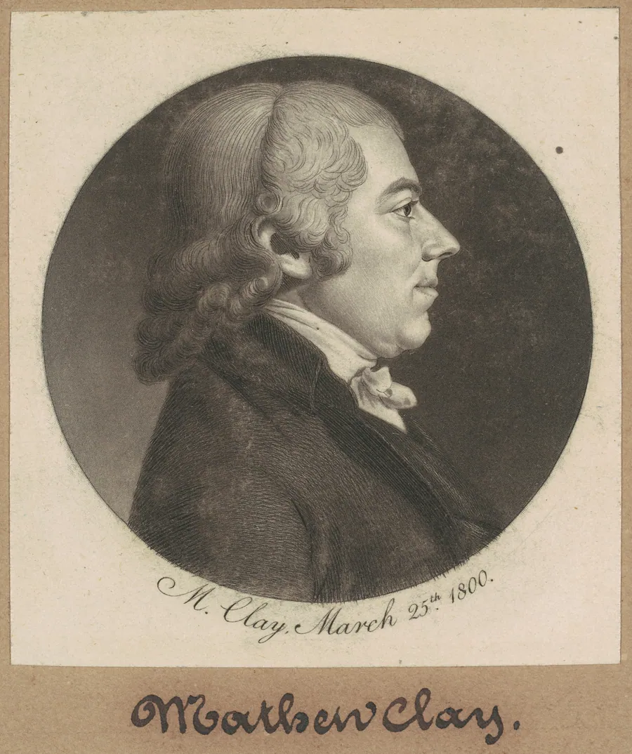 Matthew Clay by Charles B. J. Févret de Saint-Mémin