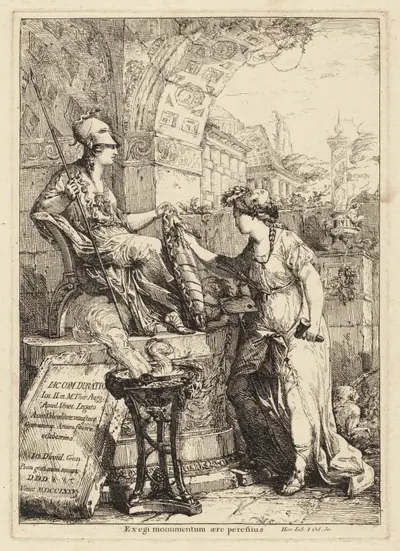 Exegi Monumentum (Art Inscribing Minerva's Shield)