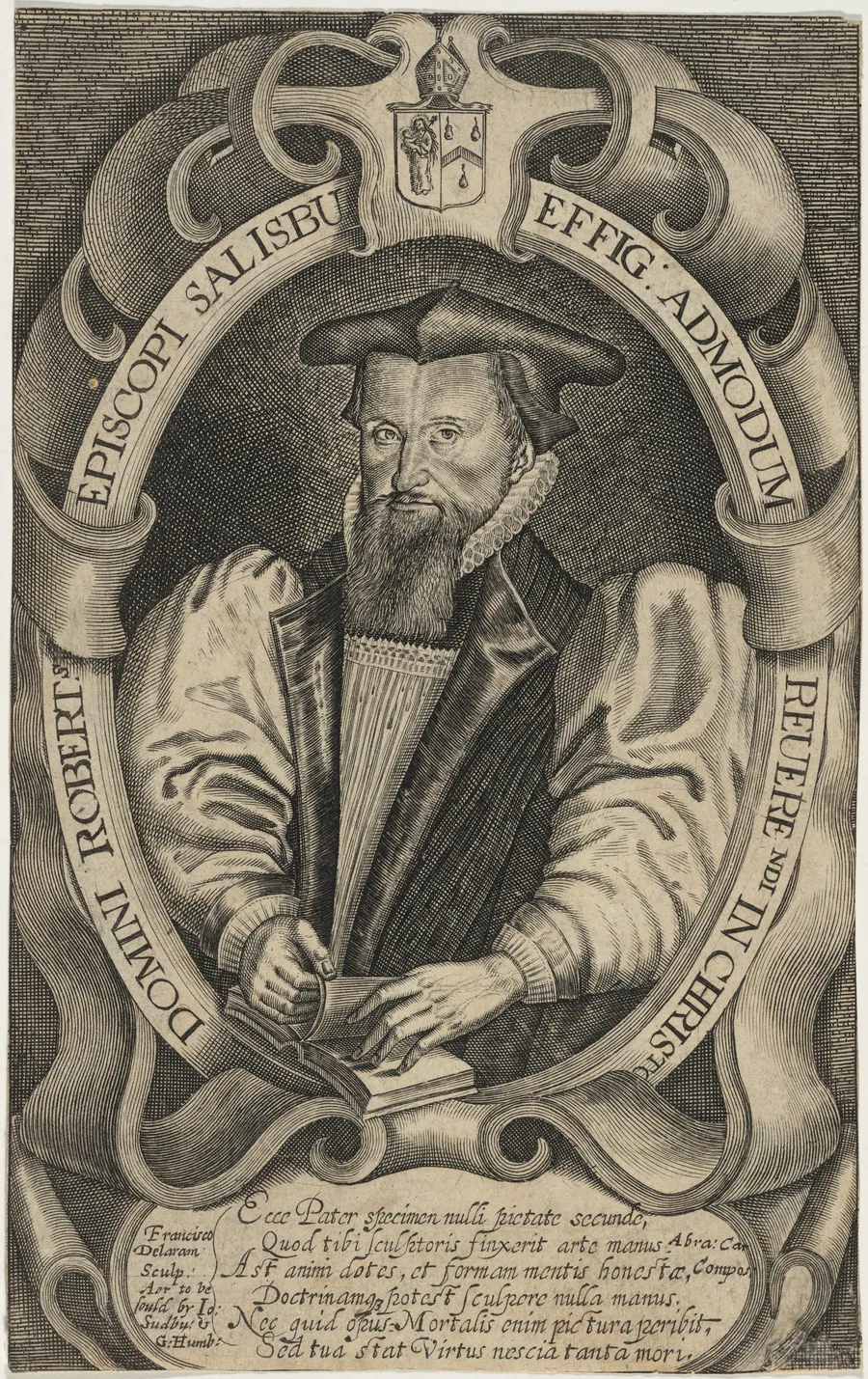 Domini Robertus, Episcopi Salisbury (Robert Abbot, Bishop of Salisbury) by Francis Delaram