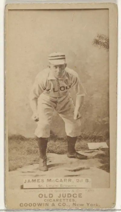 Chippy McGarr, 2nd Base, St. Louis Browns, from the Old Judge series (N172) for Old Judge Cigarettes
