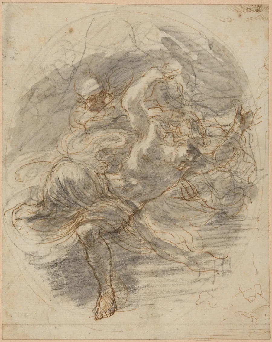 A Young Man Pursued by Death by Stefano Della Bella