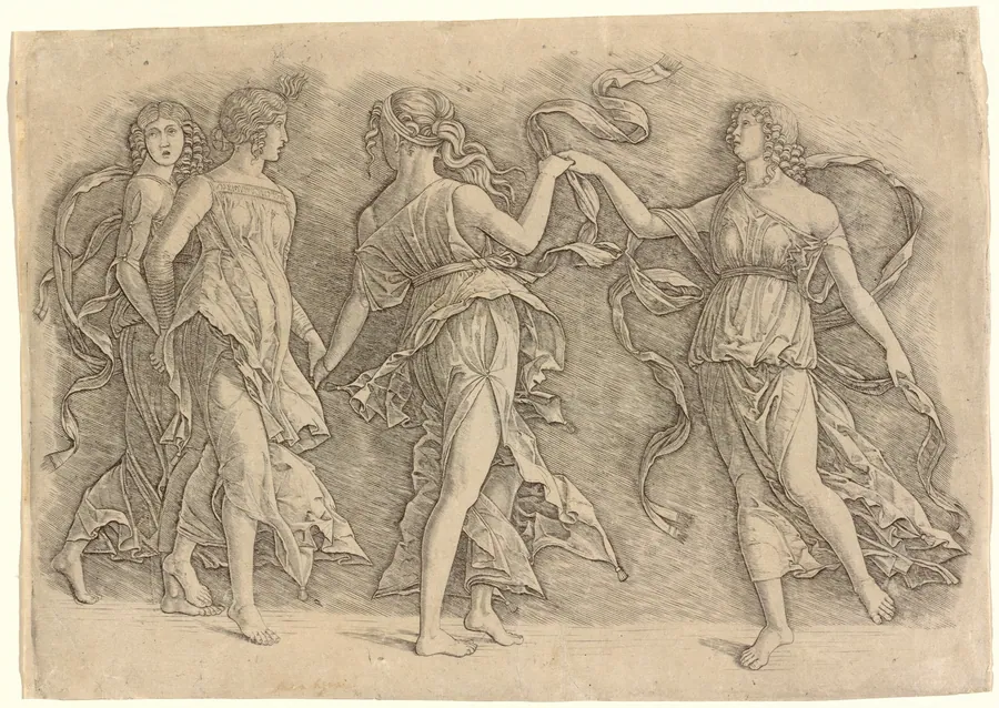 Four Dancing Muses by Andrea Mantegna