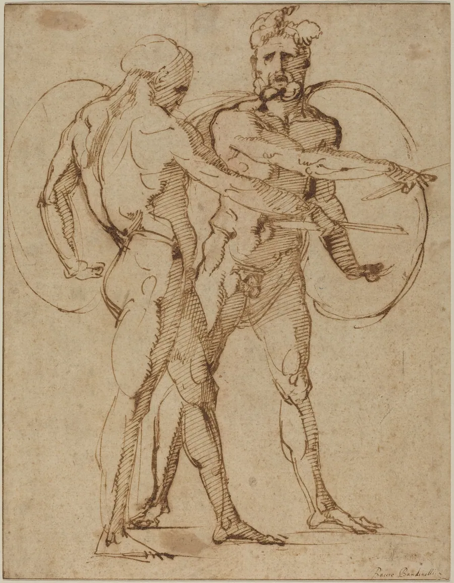 Two Male Nudes by Baccio Bandinelli
