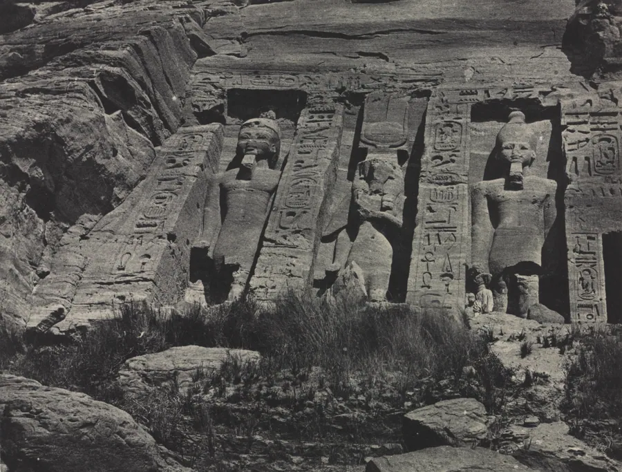 Southern Portion of the Rock-cut Temple of Hathor, Abu Simbel by Maxime Du Camp