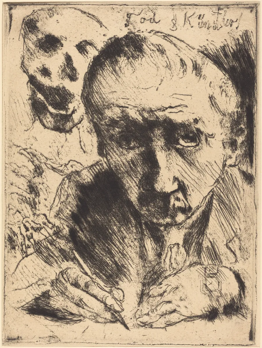 Death and the Artist (Tod und Künstler) from Dance of Death (Totentanz) by Lovis Corinth