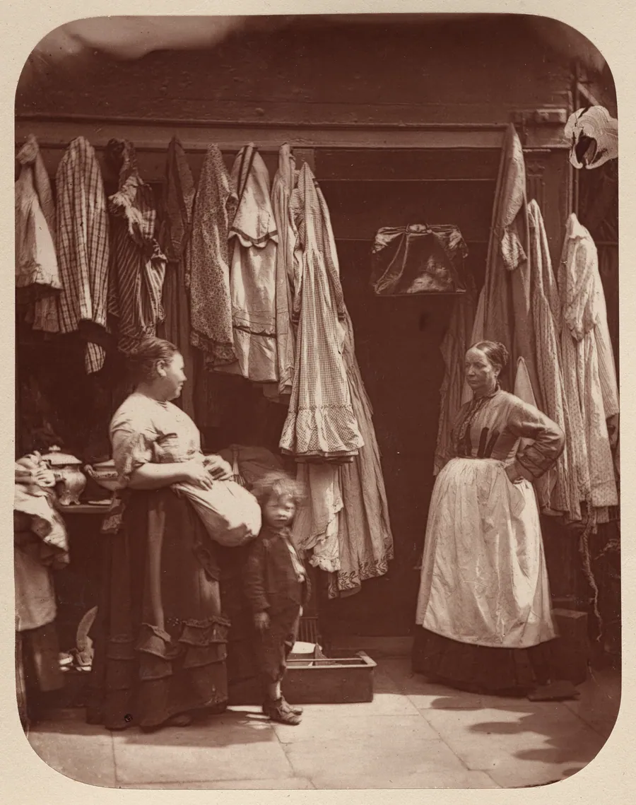 An Old Clothes Shop, Seven Dials by John Thomson