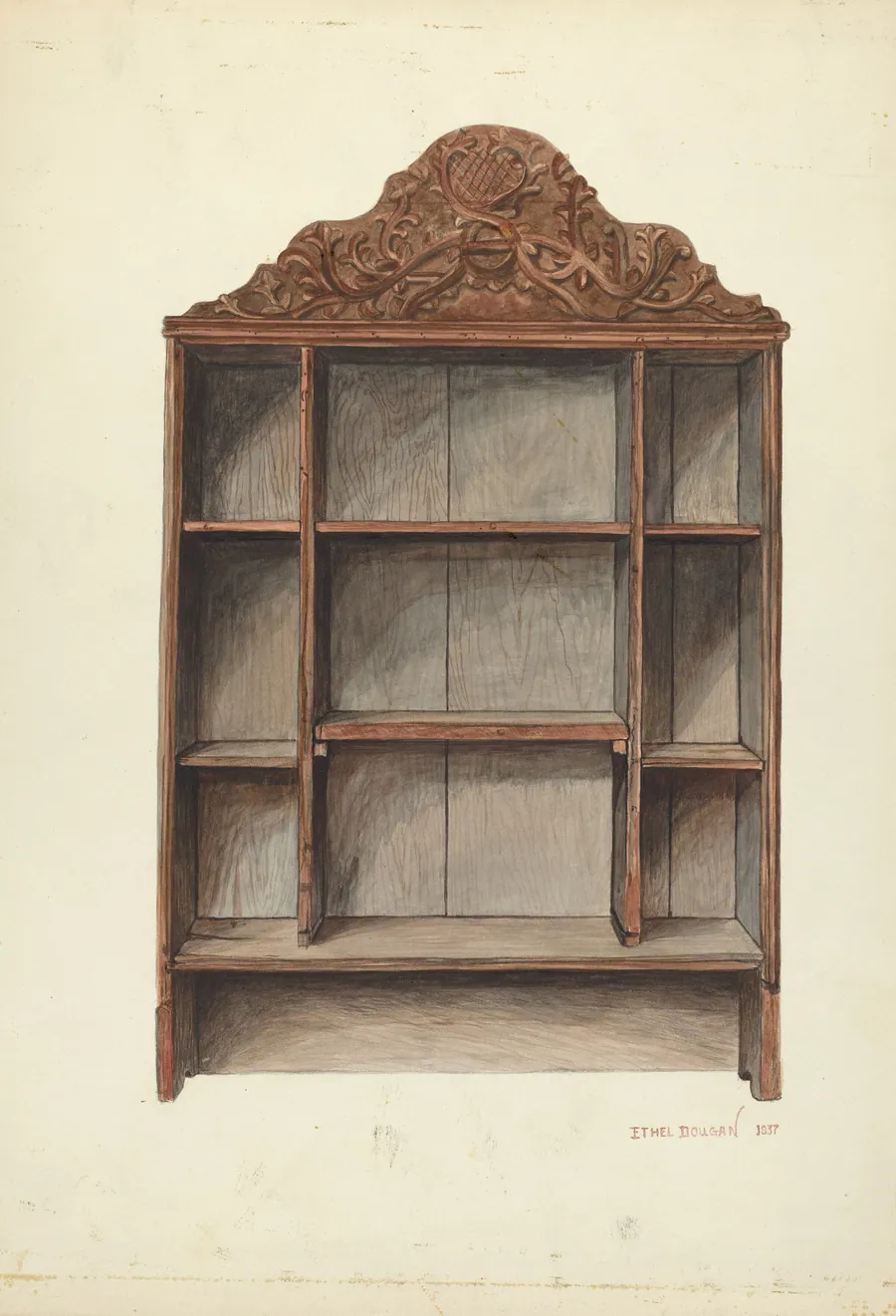 Hand Carved Cabinet by Ethel Dougan