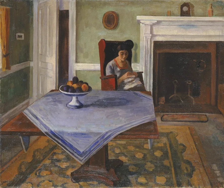 Farm Interior by Samuel Halpert, born Bialystock, Russa 1884-died Detroit, MI 1930