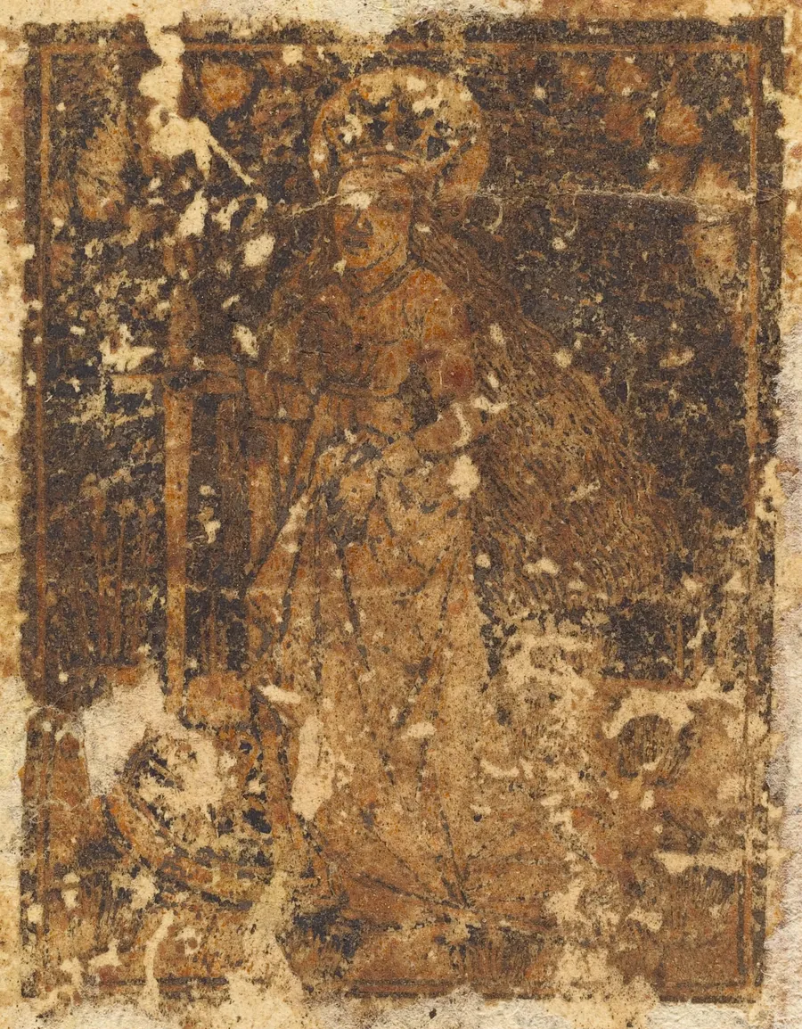 Saint Catherine [verso] by German 15th Century