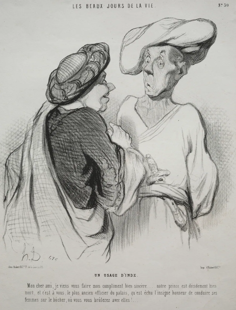 An Indian Custom by Honoré Daumier