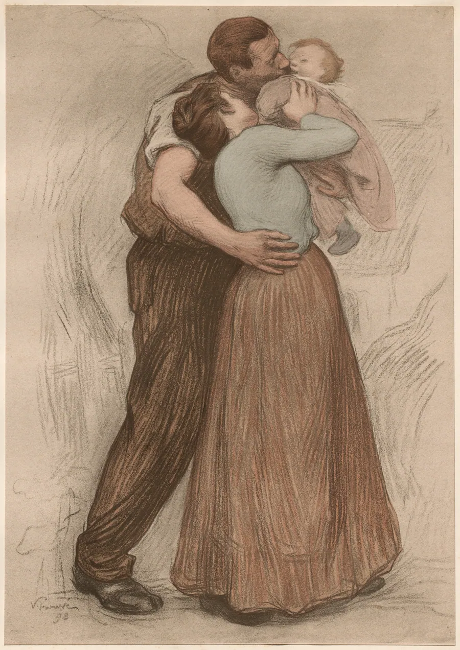 Le Baiser by Victor Emile Prouvé