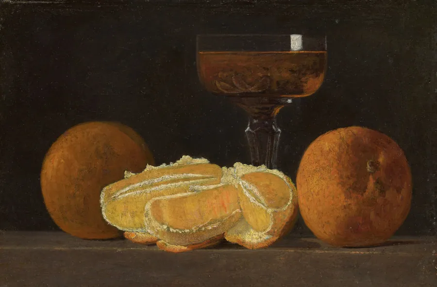 Still Life with Oranges and Goblet of Wine by John Frederick Peto