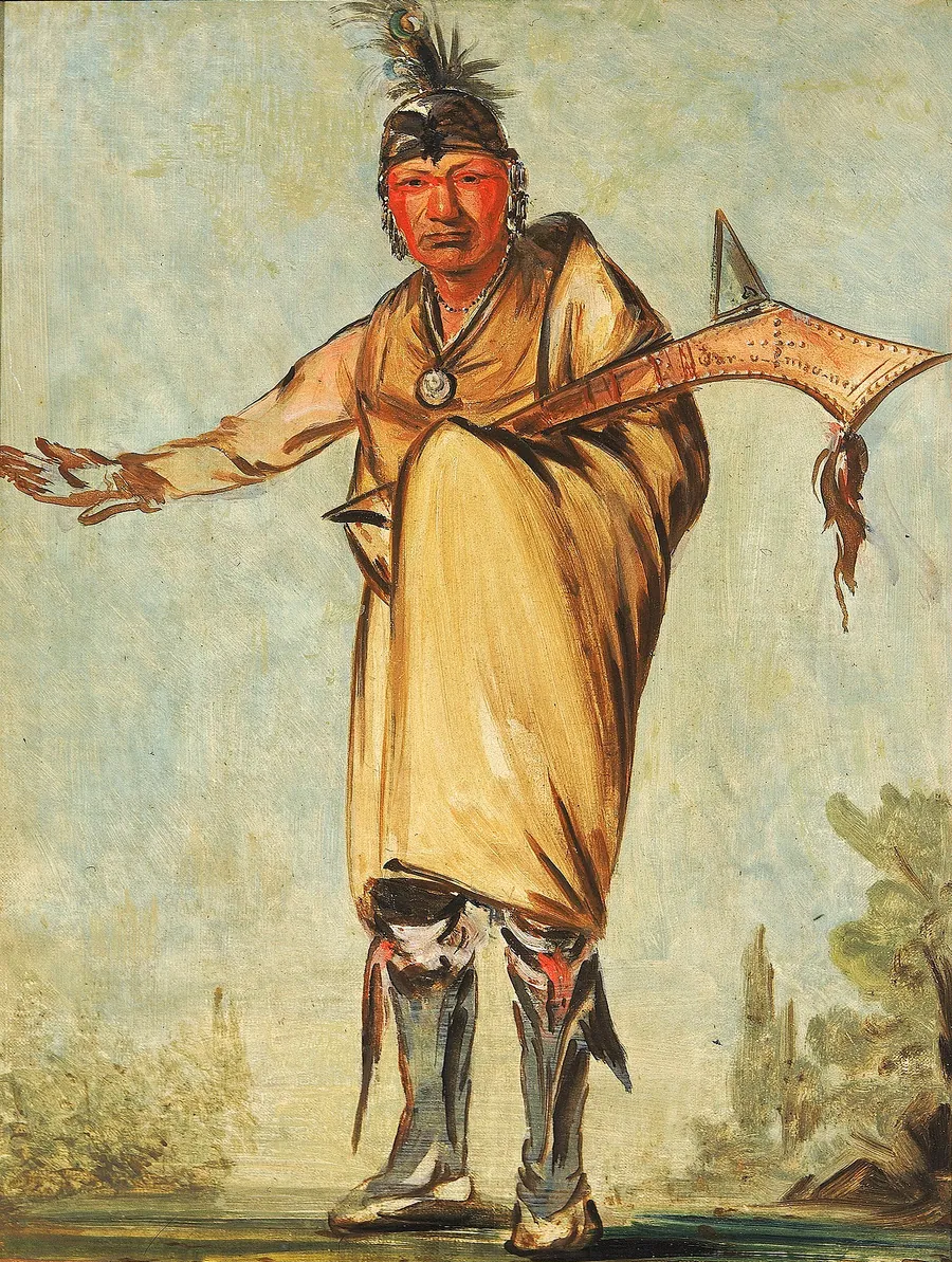Náw-káw, Wood, Former Chief of the Tribe by George Catlin, born Wilkes-Barre, PA 1796-died Jersey City, NJ 1872
