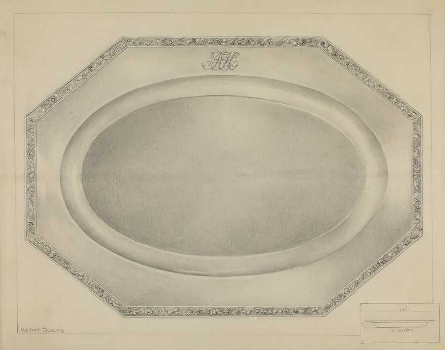 Silver Meat Platter by Hester Duany