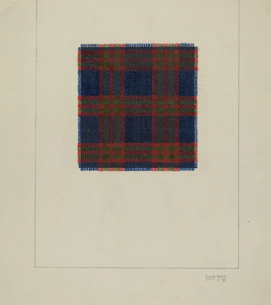 Plaid Homespun Cloth by Frank J. Mace