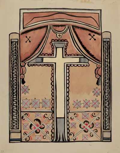 Panel - Cross and Drapes