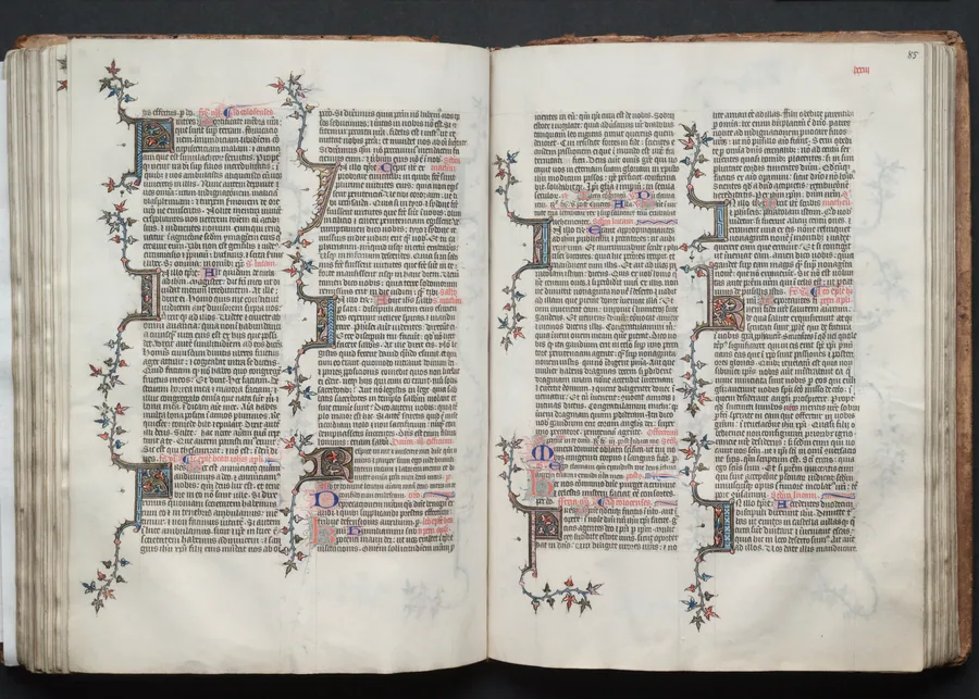 The Gotha Missal:  Fol. 85r, Text by Master of the Boqueteaux