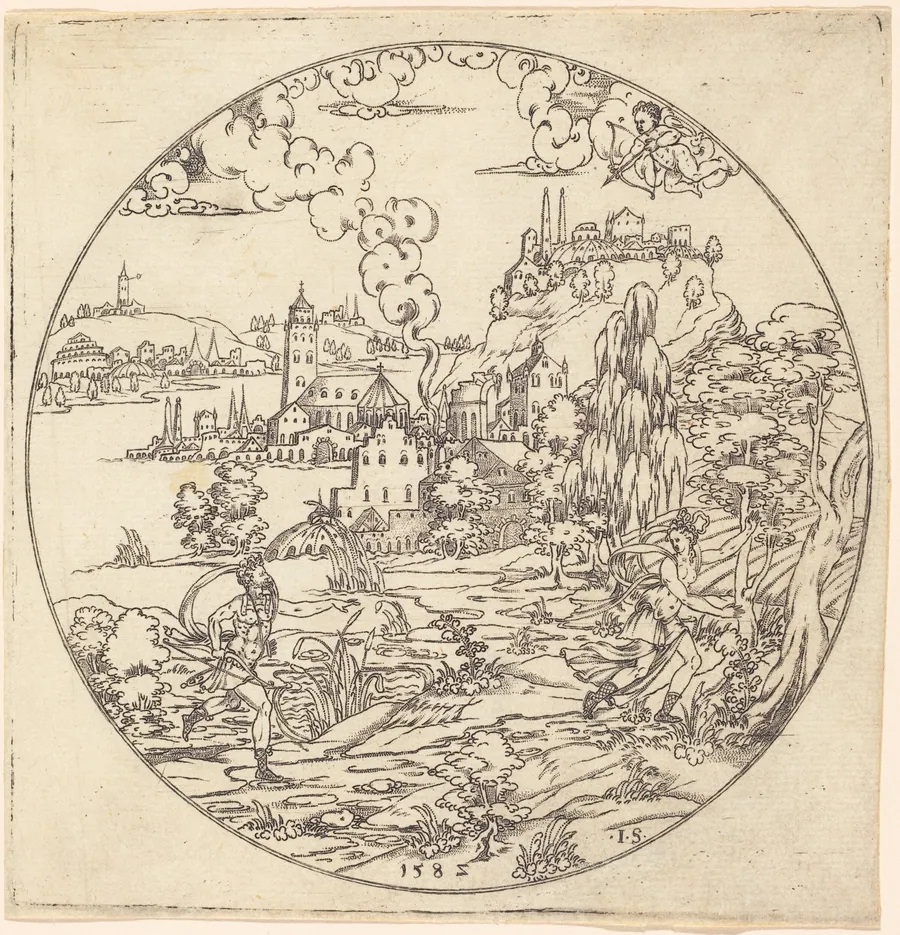 Apollo Pursuing Daphne by Jonas Silber