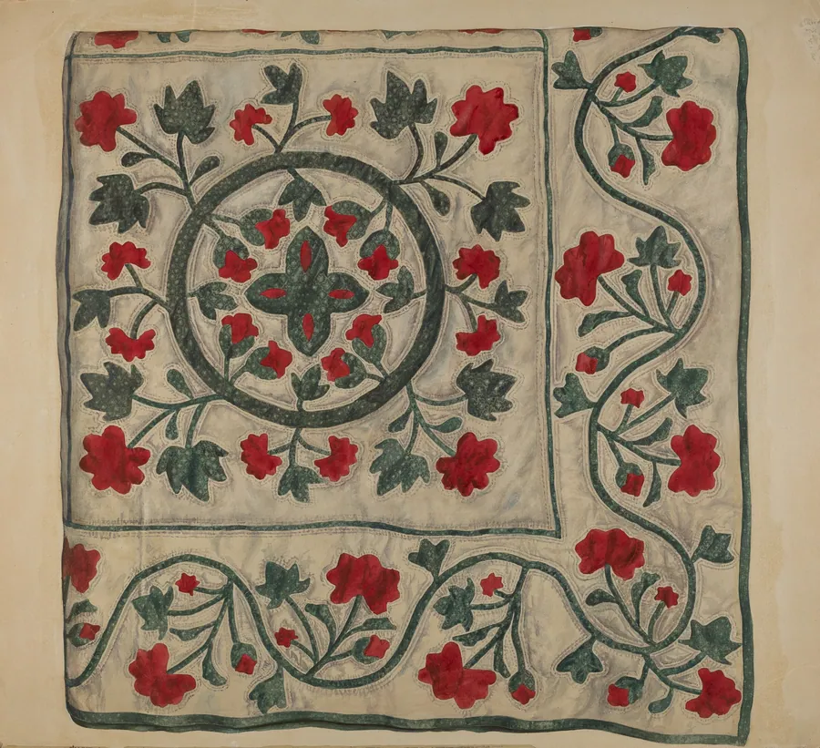 Quilt (Flowers in Circle) by Ralph Atkinson