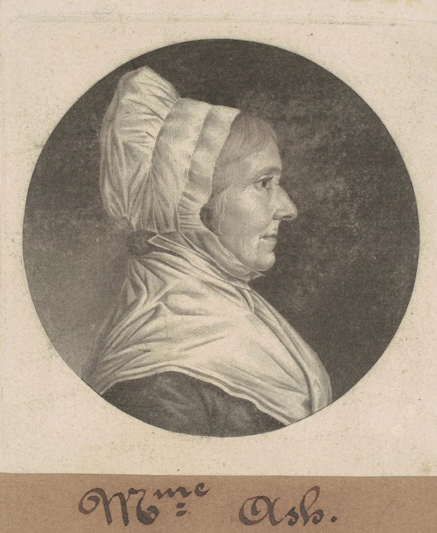 Mrs. Ash by Charles B. J. Févret de Saint-Mémin