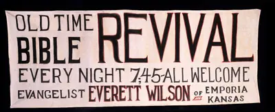 Revival Banner ("Old Time Bible Revival")