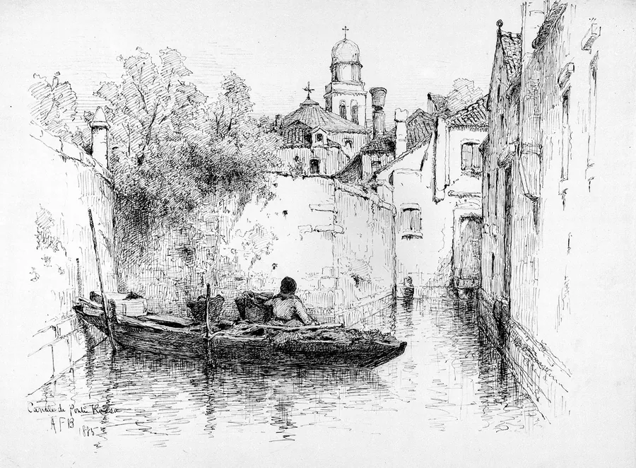 Canale di Ponte Rossa, Venice by Andrew Fisher Bunner
