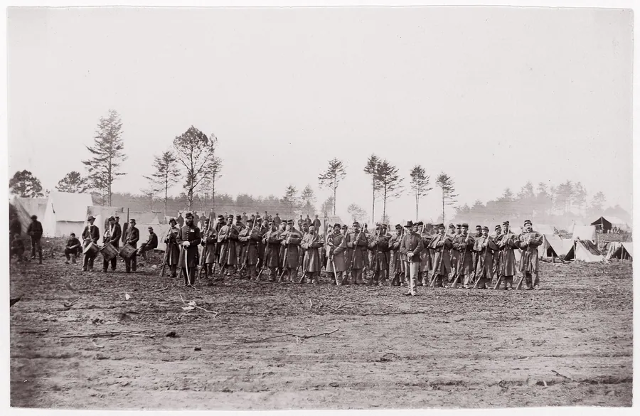 [Regiments - unidentified].  Brady album, p. 156 by Mathew B. Brady