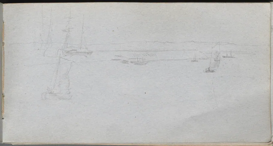 Sketchbook, page 94: Seascape by Ernest Meissonier