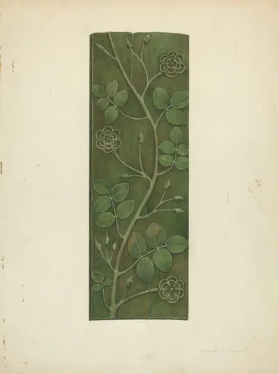 Carved Wood Panel