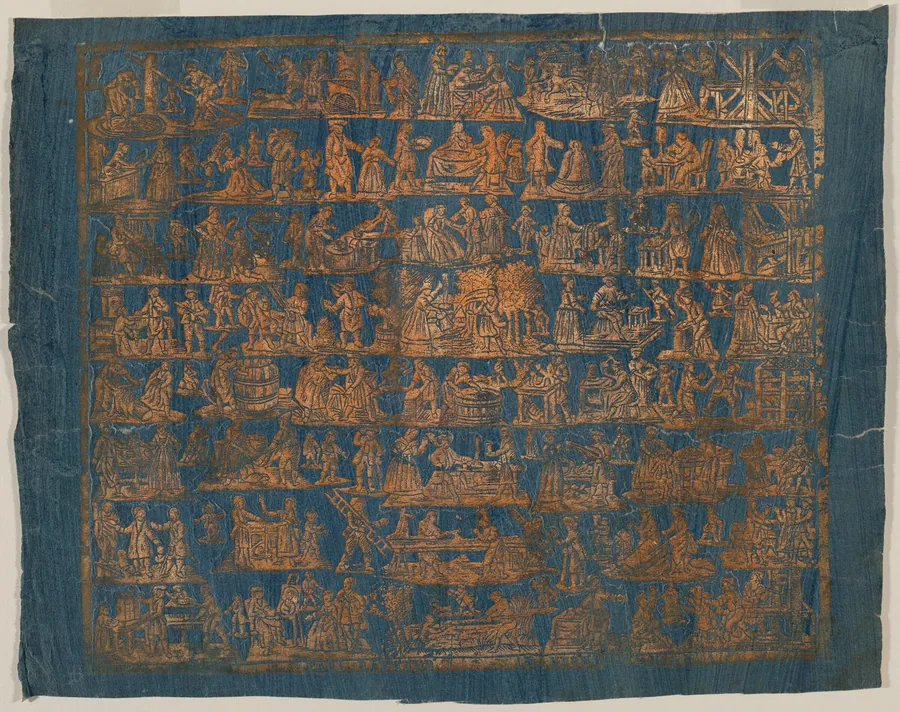 Endpaper with Scenes of the Trades by Paul Reimund